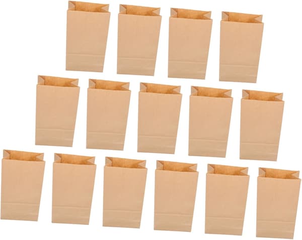 100 st. brödpåsar i kraftpapper, praktiska godispåsar för kakförvaring