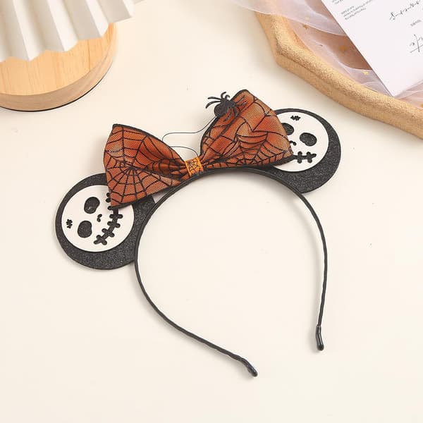Halloween hodeplagg spøkelse spindelvev hode pop pannebånd prinsesse hode pop Halloween glad hårtilbehør cosplay festdekorasjon 2 stykker