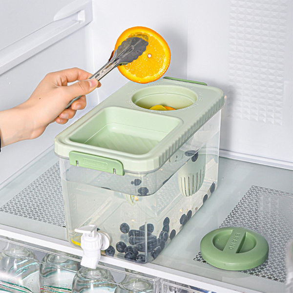 4L Stor Kapacitet Plastik Drikkedispenser, Drikkedispenser Med Hane Is Limonade Juice Beholder