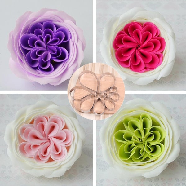 10 st/set Rostfritt Stål Rosblad Kakor Kex Utstickare Form Bakning Form Tårformad Utstickare Set