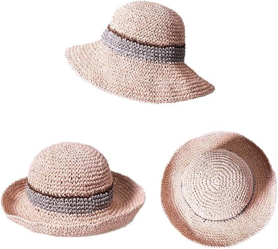 Trendy Dame Solhat Sommer Stråhat UPF 51+ Pink