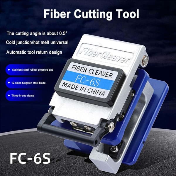 FC-6S FTTH Optical Fiber Cleaver Metal High Precision Connection Cold Cutting Tool