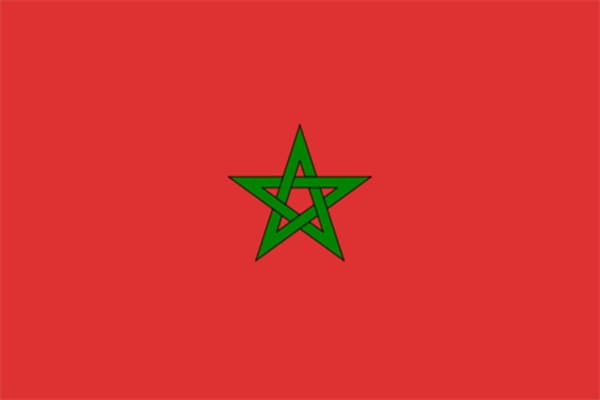 Marokkansk flagg Hvit Hvit Marokko White Morocco