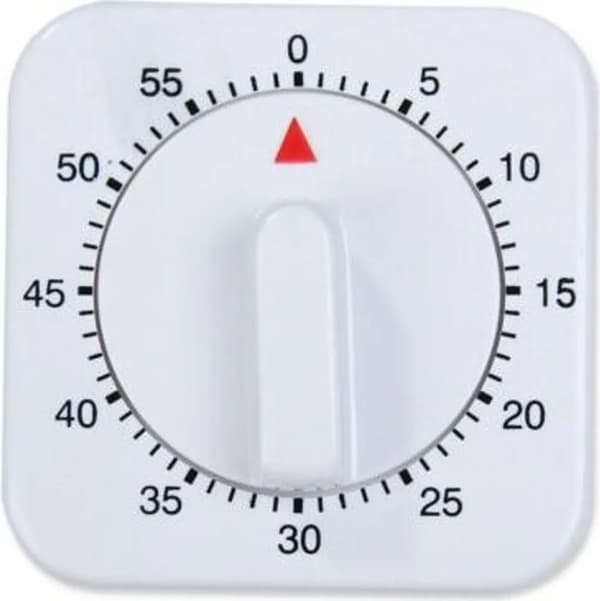 60 min mekanisk kökstimer korttidsklocka kökstimer baktimer äggtimer mekanisk vit