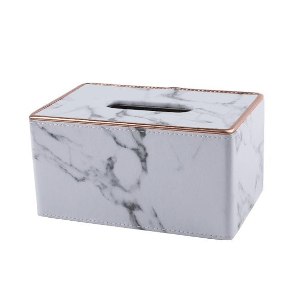 Vevnadsasköverdrag Rektangulärt 19*13*9.5CM Förfinad Modern PU-Läder Vevnadsdispenser Askhållare för Byrå Badrum