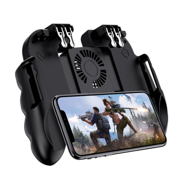Mobil mobil spelkontroll, Smartphone Gamepad Värmeavledning Spel Shoot Trigger Game Handtag Joystick Grip Auxilia