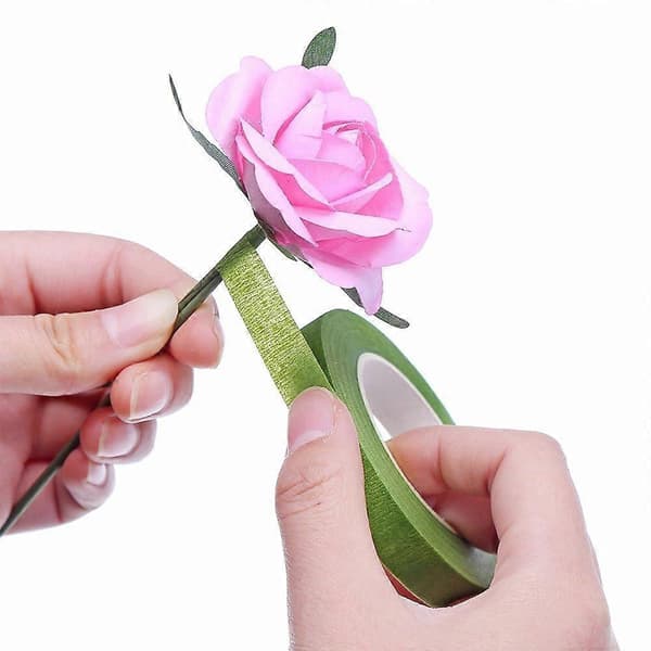 4 stk. blomstertape til stilkindpakning (grøn, mørkegrøn, hvid, kaffe)