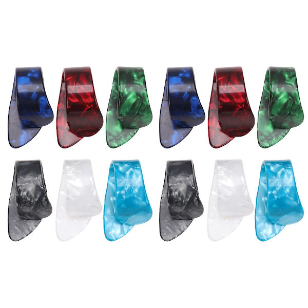 12 st Plektrum Gitarr Jazz Plektrum Gitarrtillbehör Akustisk Gitarr Plektrum Elgitarr Plektrum Blandade Färger 3X1CM