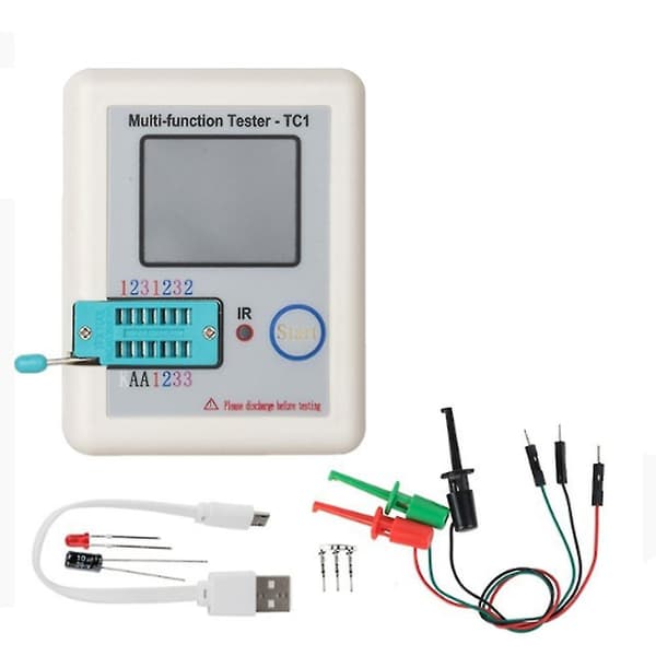 Lcr-tc Multimeter Transistortester Diode Triode Kondensator Modstand Testmåler Mosfet Npn Pnp Triac Mos