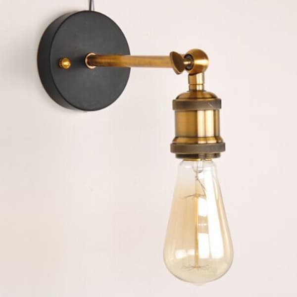 Industriell vegglampe med justerbar LED, retro vegglampe E27 E