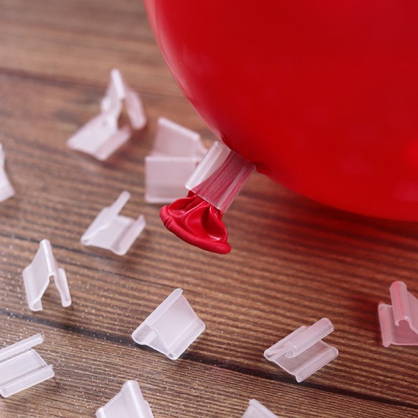 20 stk. Klart Plastik V Ballon Clips Til Lukning, Dekorative Ballon Tilbehør