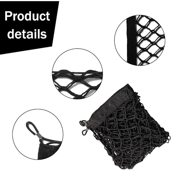Cargo Net Strækbar, Bil Eksteriør Tilbehør, Justerbar Elastisk Bagagerumsopbevaringsnet med Krog til SUV'er, Biler og Lastbiler (35,4x15,8 tommer)