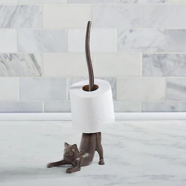 Kitchen Roll Holder No Drilling Animal Shape Standing Paper Roll Holder Decorative Animal Kitchen Dog