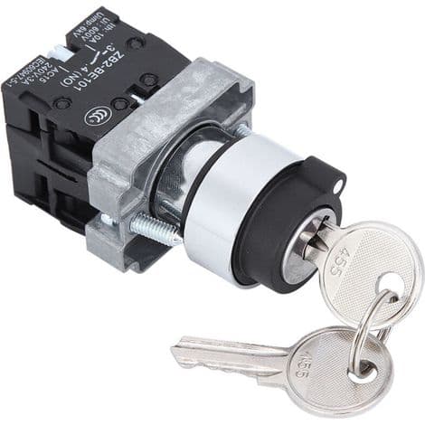 ZB2-BE101/102C Key Switch with Twist Lock and Automatic Reset