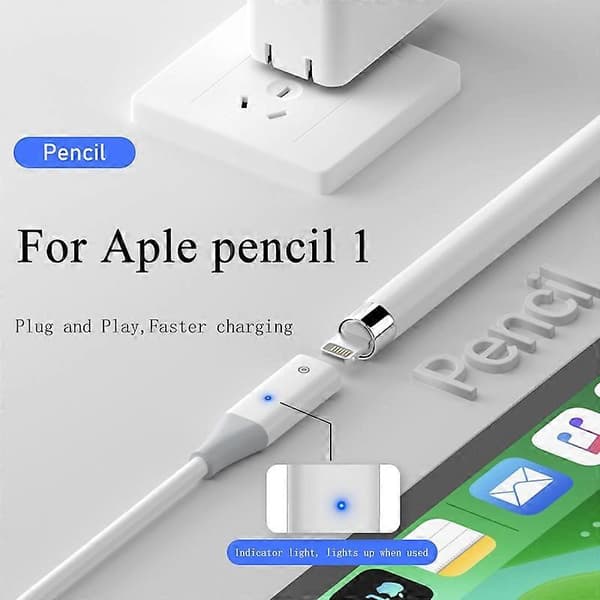 USB-C Adapterkabel til Apple Pencil (1. generation) 50 cm Ladekabel med indikatorlys