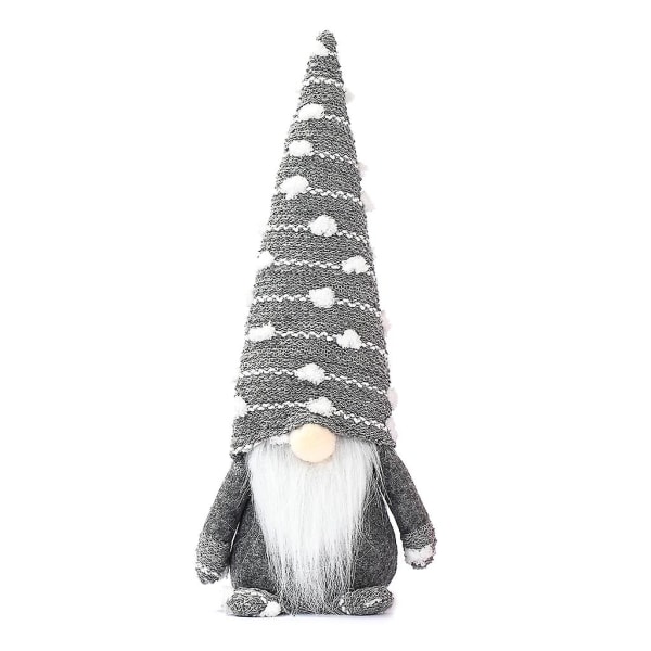 Rödknittad Snöflingahatt Jultomte Bordspynt Plysch Söta Elf Mjuk Passform Röd