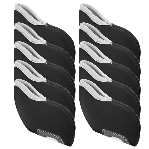 10-pack Golf Putter Head Cover Iron Club Window Protector Putter Protector Black