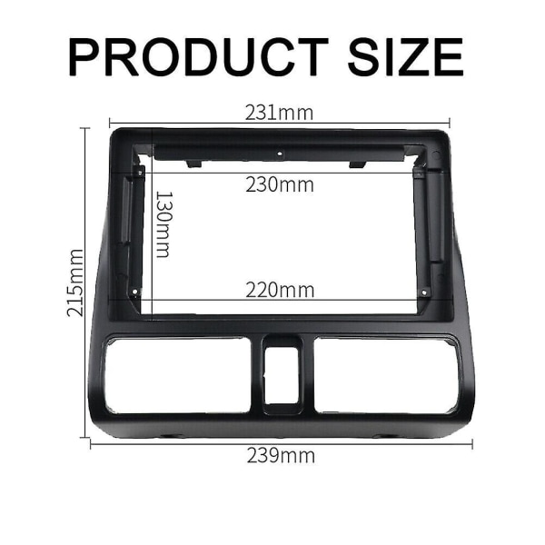 9 Tommer 2 Din Bilstereo Radio Fascia Audio Mp5 Installasjons Dash Adapter Rammepanel Kompatibel Med 2002-2006