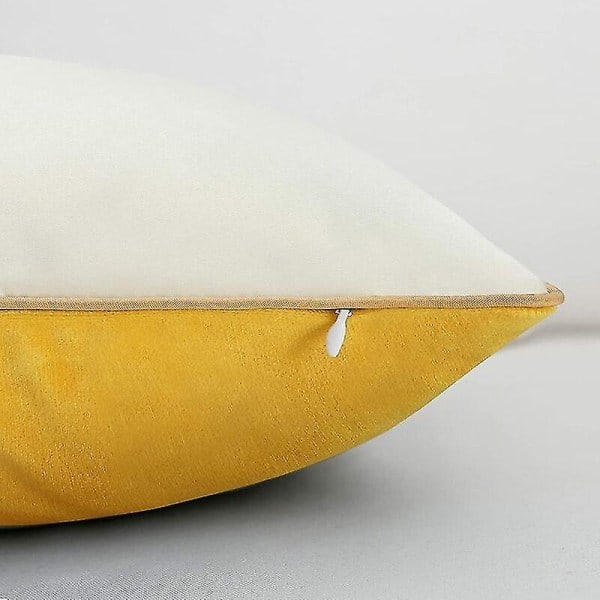 Moderne rektangulære putetrekk Dekorative ensfargede lange putetrekk for sofa Benk Soverom Bilstol Gul 30x50cm