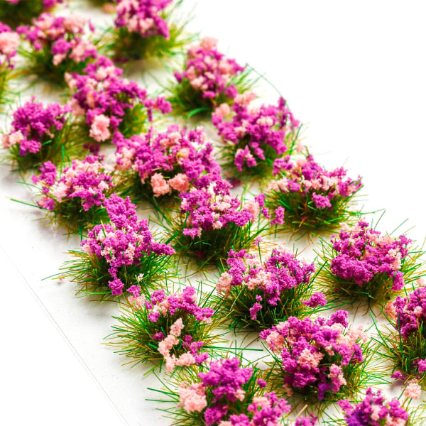 90 stk DIY Miniature Farverige Blomsterklynger Blomstervegetation Grupper Statisk Græs Totter til Toglandskab Jernbanescenarie