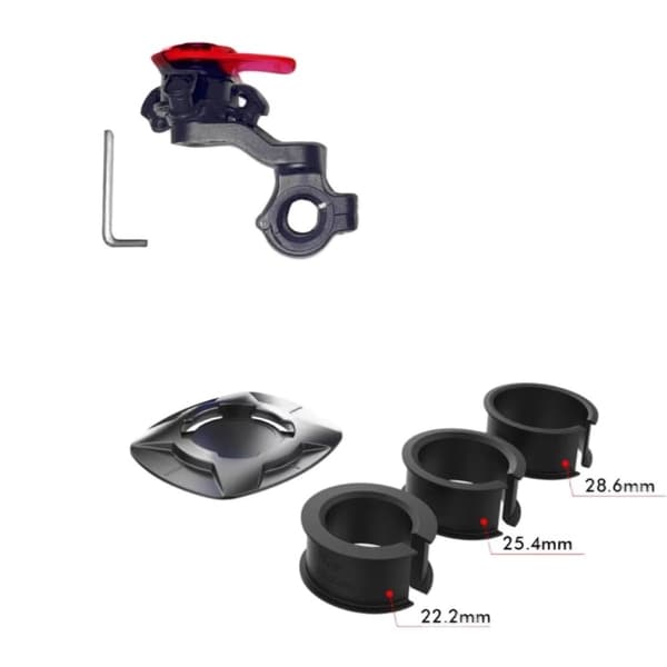 Motorcycle and Bicycle Phone Holder, 360° Adjustable with Secure Locking System (Red) Red Red