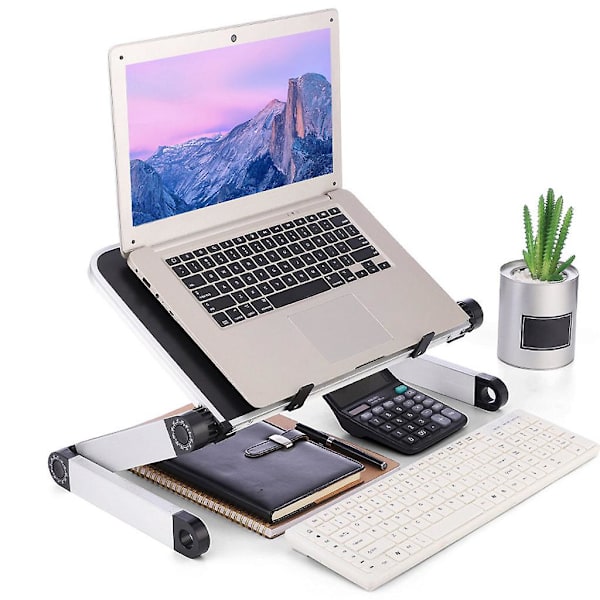 Aluminium Laptop Stativ Med CPU Blæser Bærbar Foldbar Laptop Løfter