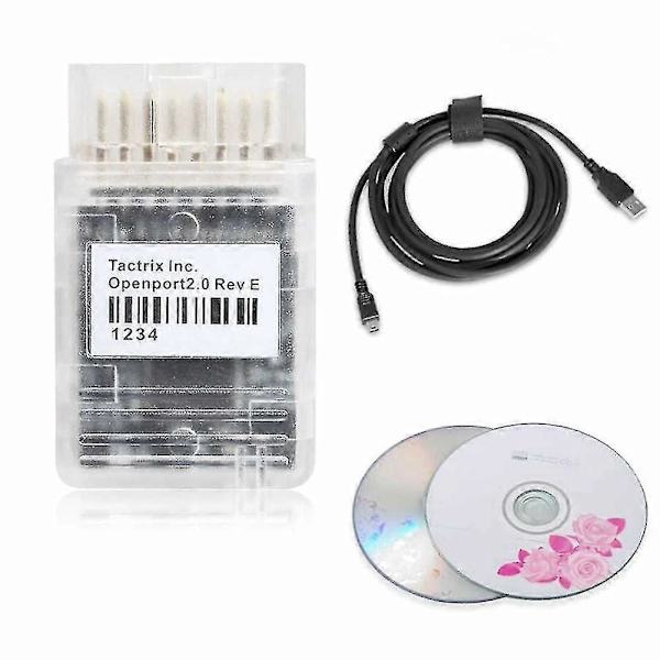 J253 Täysikokoinen siru Openport 2.0 ECU -ohjelmointityökalu, yhteensopiva OBD2-autojen diagnostiikan ja virityksen kanssa hwy