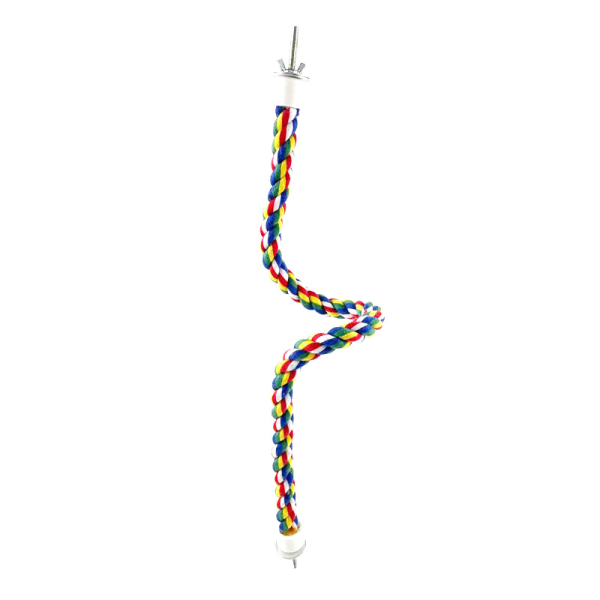 Fågel stående rep, fågel rep abborre, färgglada hängande bomullsrep (100 cm)