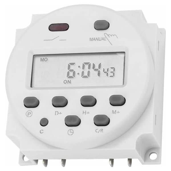 Tidsafbryder 12VDC 16A Programmerbar Digital Elektronisk LCD Tidsrelæafbryder LCD Digital Mikrocomputer Mini Kontrol Strømforsyning Timerafbryder CN101A