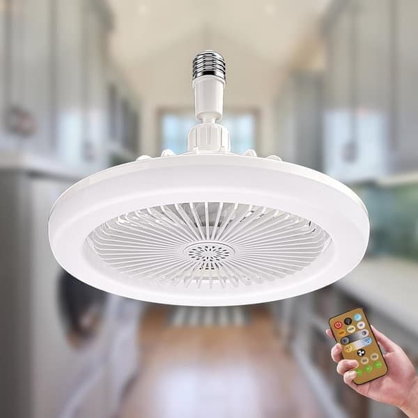 Versatile Ceiling Fan with Remote-Controlled Multi-Color LED Lamp and 3 Speeds