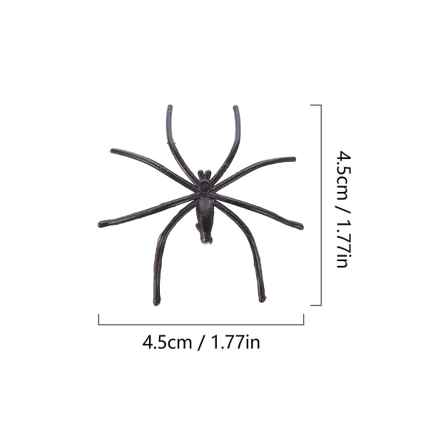 1 set polyester spindelnät falska spindel konstgjorda spindelleksaker för halloween, sorterad färg 4,5 x 4,5 cm Assorted Color 4.5X4.5CM