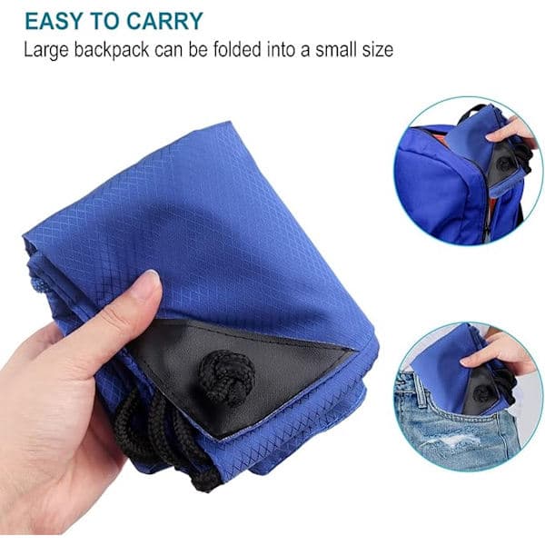 Drawstring Gym Bag - Large Capacity 50*40cm Drawstring Backpack - Swimming Sports Bag - 600D Thickened - Waterproof and Scratch-Resistant