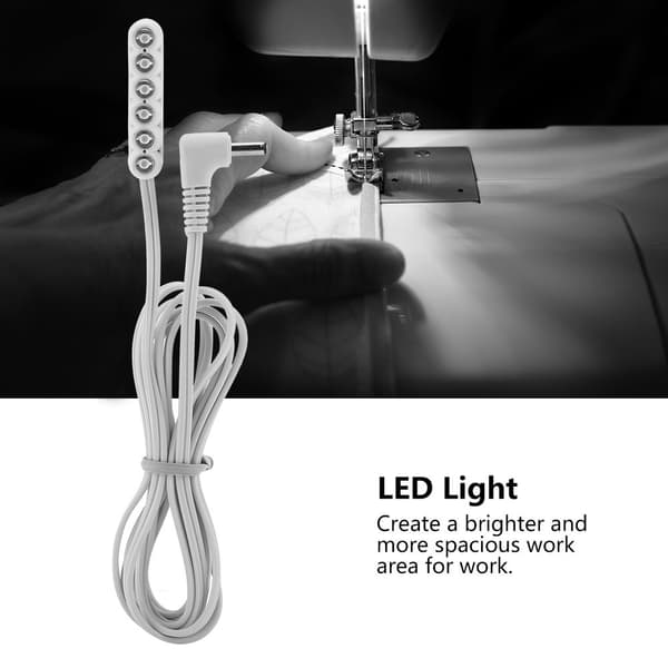 0,3W 6-LED Sewing Machine Work Light Adjustable Magnetic Base Lamp CN Plug 220V