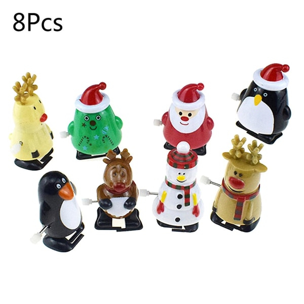 8 Pakke Julemand Wind Up Toys Wind Up Jumping Kids Christmas Accessories Party