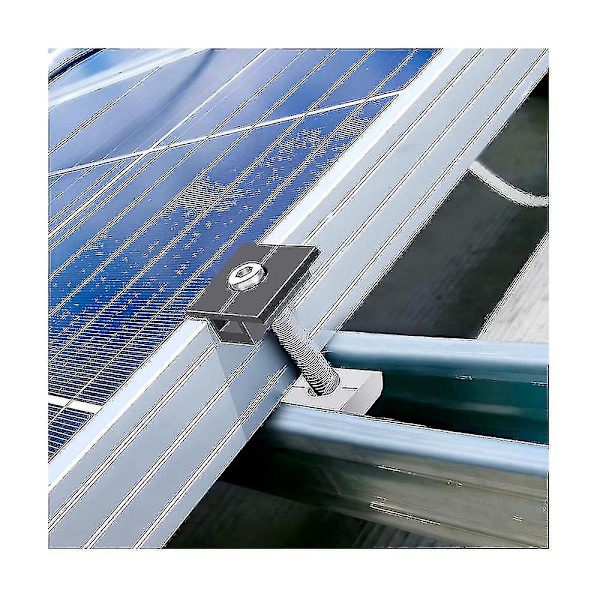 8-pack Centrumklämma 35 mm Svart T-formad Centrumklämma Fotovoltaisk Justerbar Solpanel Centrumklämma