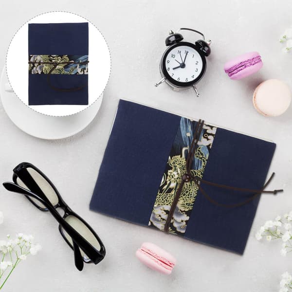 Fabric Book Cover for A6 Notebooks Decorative Patchwork with Dragon Design Handmade Small Book Sleeve