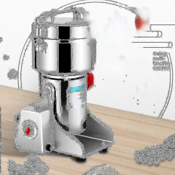 800g Korn Kryddor Örter Spannmål Kaffe Torr Mat Kvarn Malningsmaskin Stenkvarn Mjöl Pulver