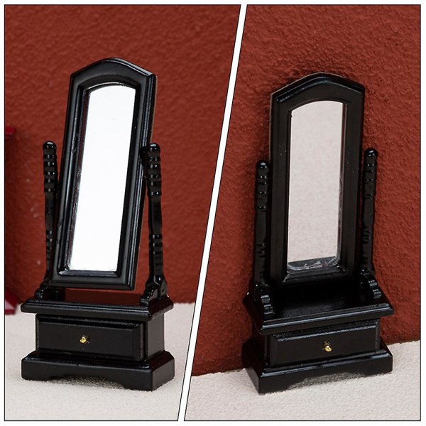 Miniatyr Soveværelsesmøbler Dekorativ Mini Kommode Soveværelsesmøbler Kiste Sort 5.8x2.6x13.4c