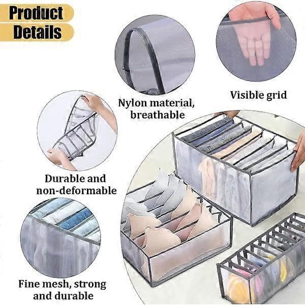 3 Pcs Closet Storage, Underwear Organizer Bra Organizer