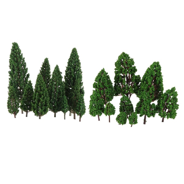 22 kpl Miniatyyrit Mini Rajapuut Miniatyyripuut Mini Pöytäkoriste Junamalli Puut Nukkitalo 22pcs