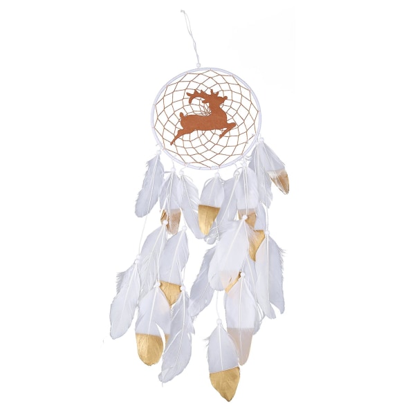 Julälg Drömfångare Boho Handgjord Fjäder Väggdekoration Drömfångare Ornament Bil Sovrum Heminredning