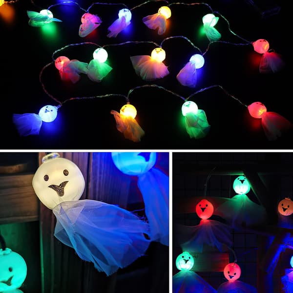 1 pc Colorful Halloween String Lights, Halloween Ghost Lamp, Indoor