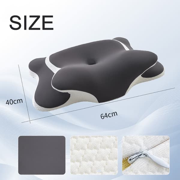 Ergonomisk Nakkepude i Memory Foam – Sommerfugleformet Pude til Søvn & Afslapning