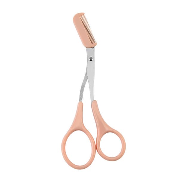 Øjenbrynssaks i rustfrit stål, pink