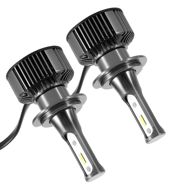 2 stk 28W 6500K Supersterk LED Bilfrontlyktsett Frontlyspærer E10-H7