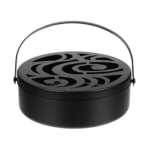 Metallinen Teline Suitsukekierukan Pidike Retro Suitsuketeline Metallinen Kierukan Pidike Kierukan Pidike Kansi Musta 0