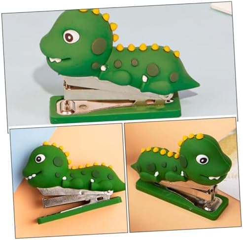 Mini Dinosaur Stapler, Stapling Tool, Silicone Dinosaur Ornament, Handmade Silicone Stapler, Decorative Stapler for Office