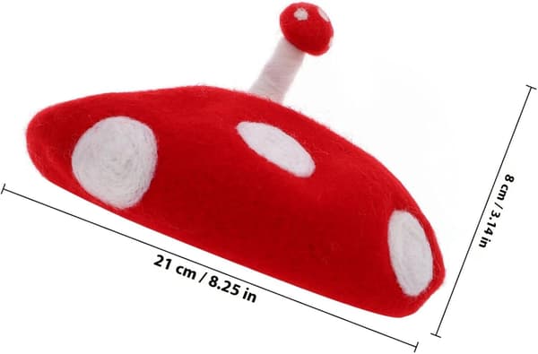 Ullfilt Beret Sopphatter for Tenåringsjenter Sopphatt Cosplay Kostyme Tilbehør for Trollmann Temafester