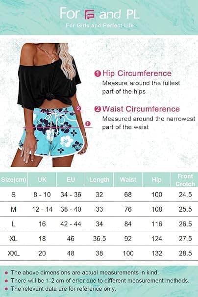 Quick-drying, breathable women's swim shorts (L and PL) with adjustable drawstring and pockets