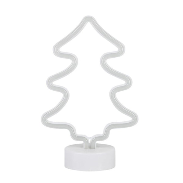 Christmas Tree Shape Nattlys Batteridrevet skrivebordsneonlys